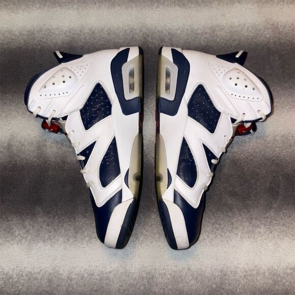 🚫SOLD🚫 Air Jordan 6 Retro Olympic 2024 White, Varsity Red, Midnight Navy - Picture 3 of 9